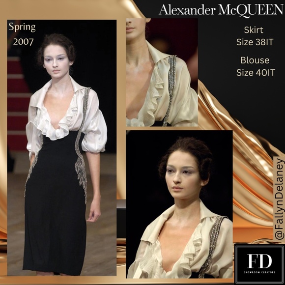 Alexander McQueen Vintage Runway/Editorial Skirt & Blouse Spring/Summer 2007 - Picture 1 of 1